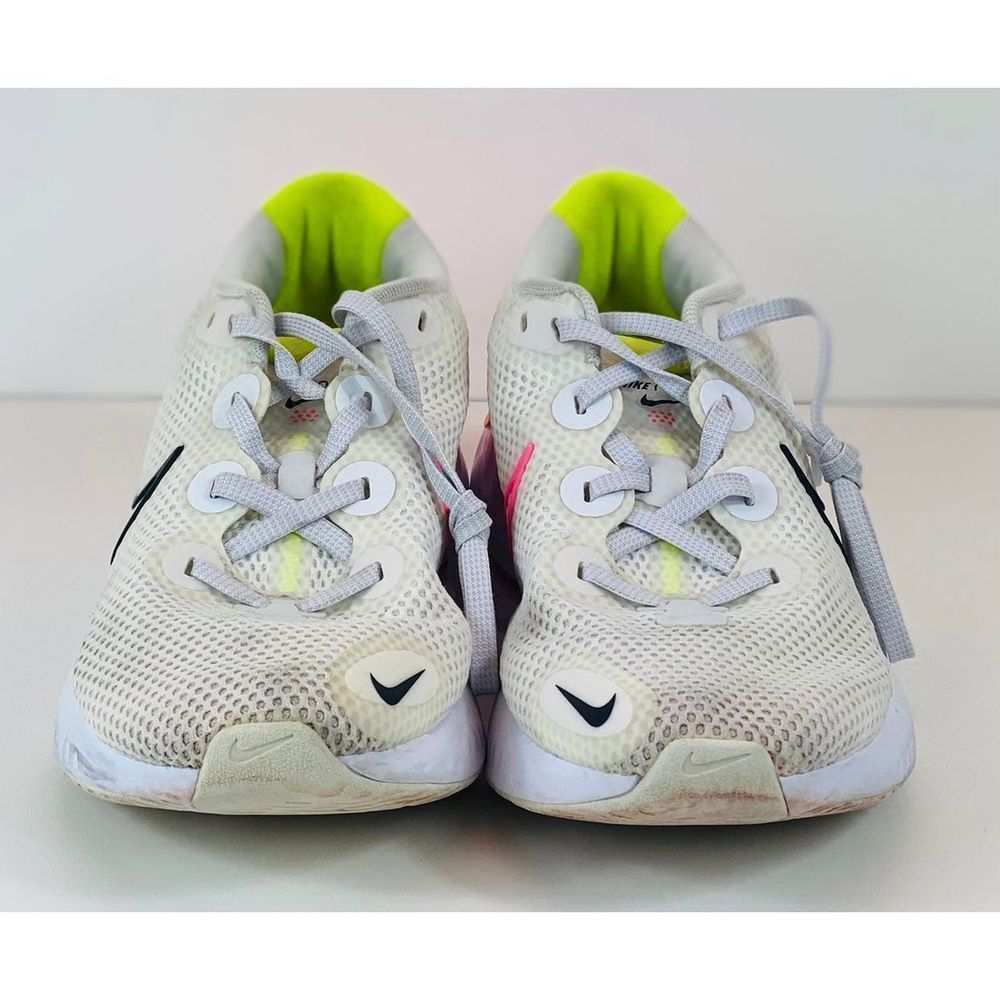 Nike Renew Run Platinum Pink Blast White Black Pink CK6360-005 Women's Sz 8.5